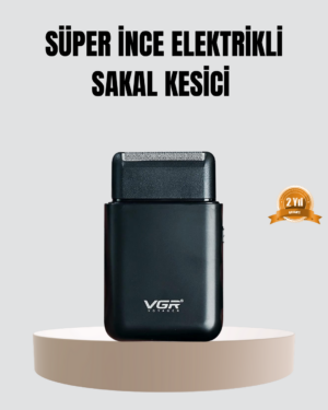 Kompakt Şarjlı Tıraş Makinesi Çift Yönlü Bıçaklı 45 Dakika Kullanım Süreli