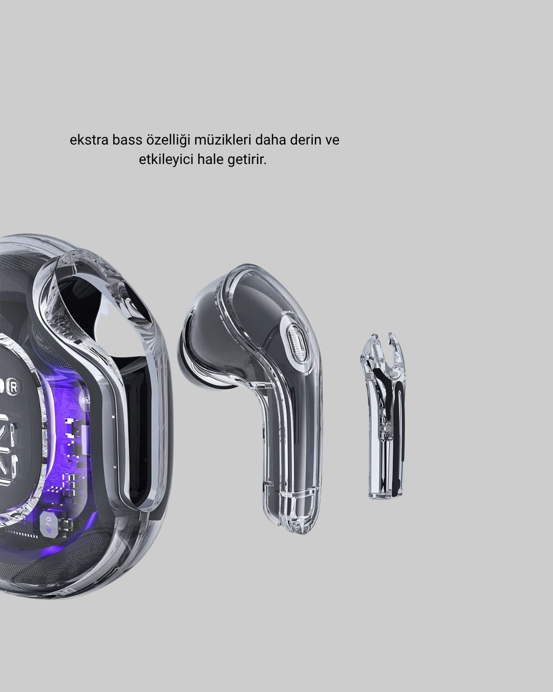 Bluetooth 5.3 Kablosuz Kulaklık HiFi Stereo ve Ekstra Bass Dijital Ekranlı - Görsel 2