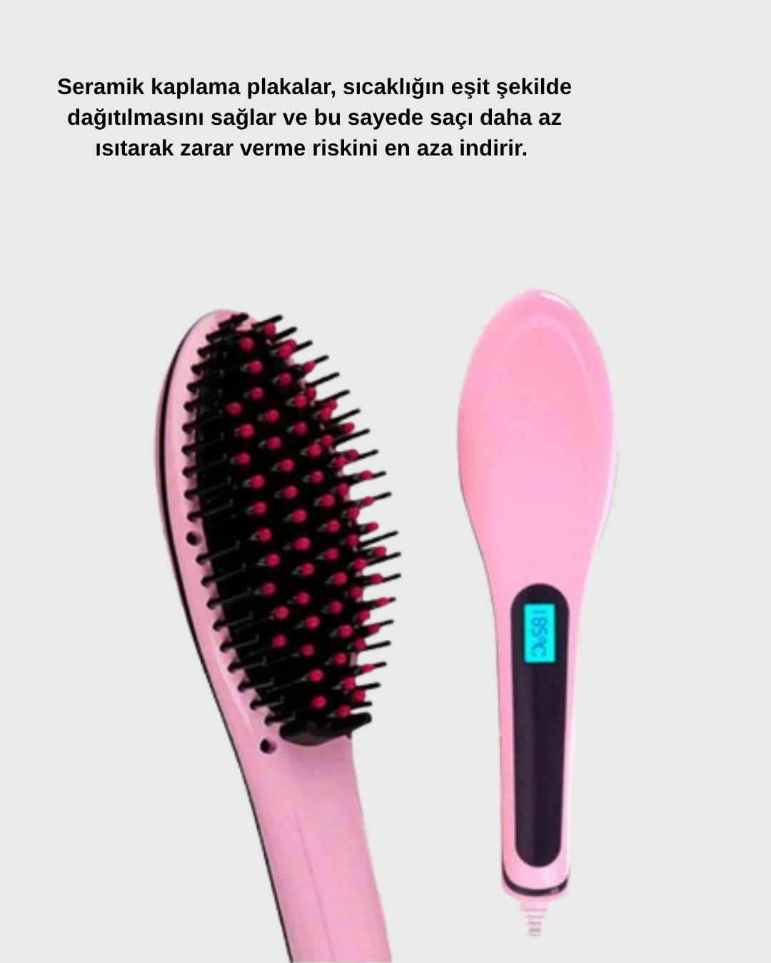 Seramik Plakalı Saç Düzleştirici Hızlı Isınan 5 Kademe Isı Ayarlı - Görsel 5