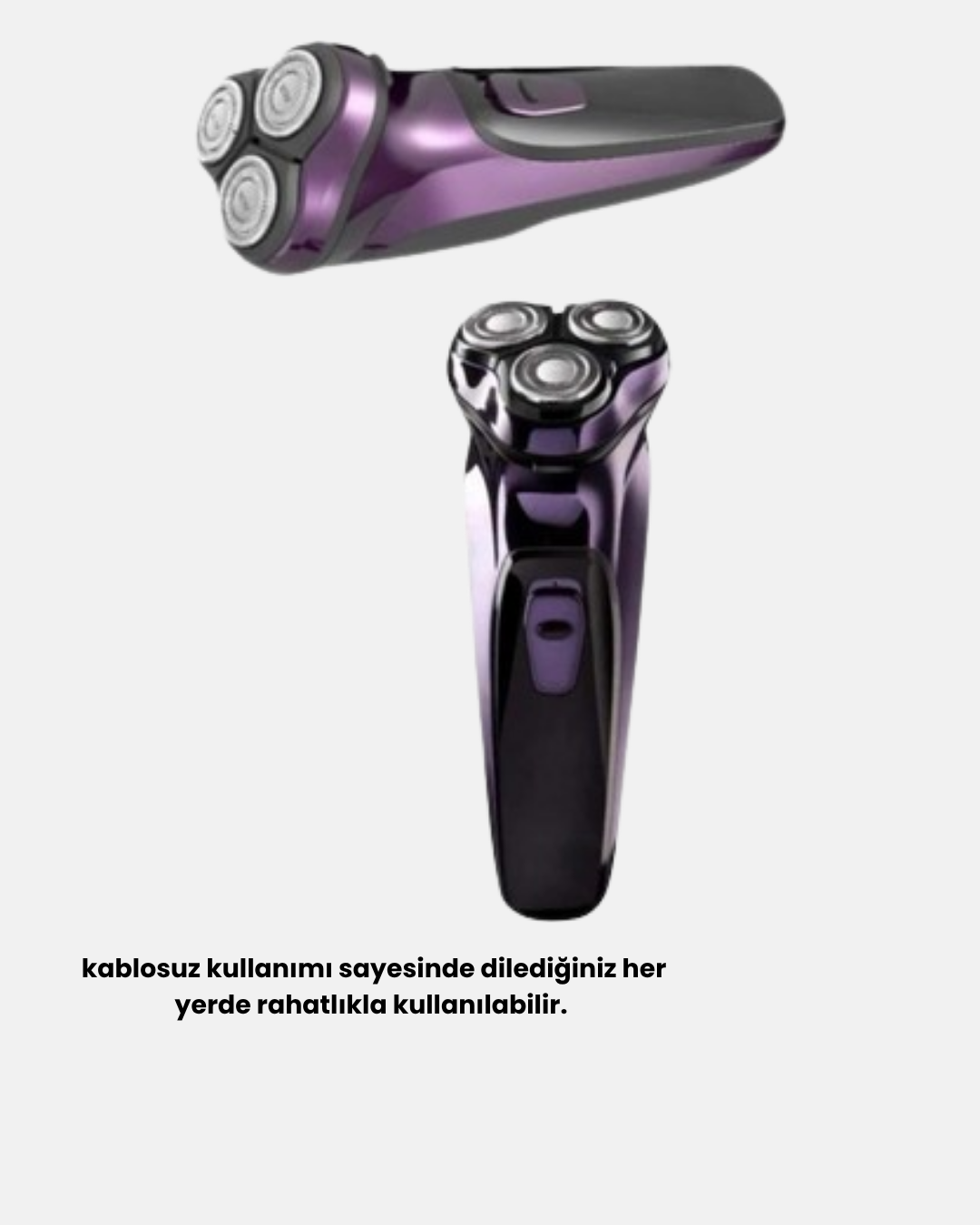 Profesyonel Şarjlı Tıraş Makinesi Ayarlanabilir Başlıklı Kablosuz - Görsel 3