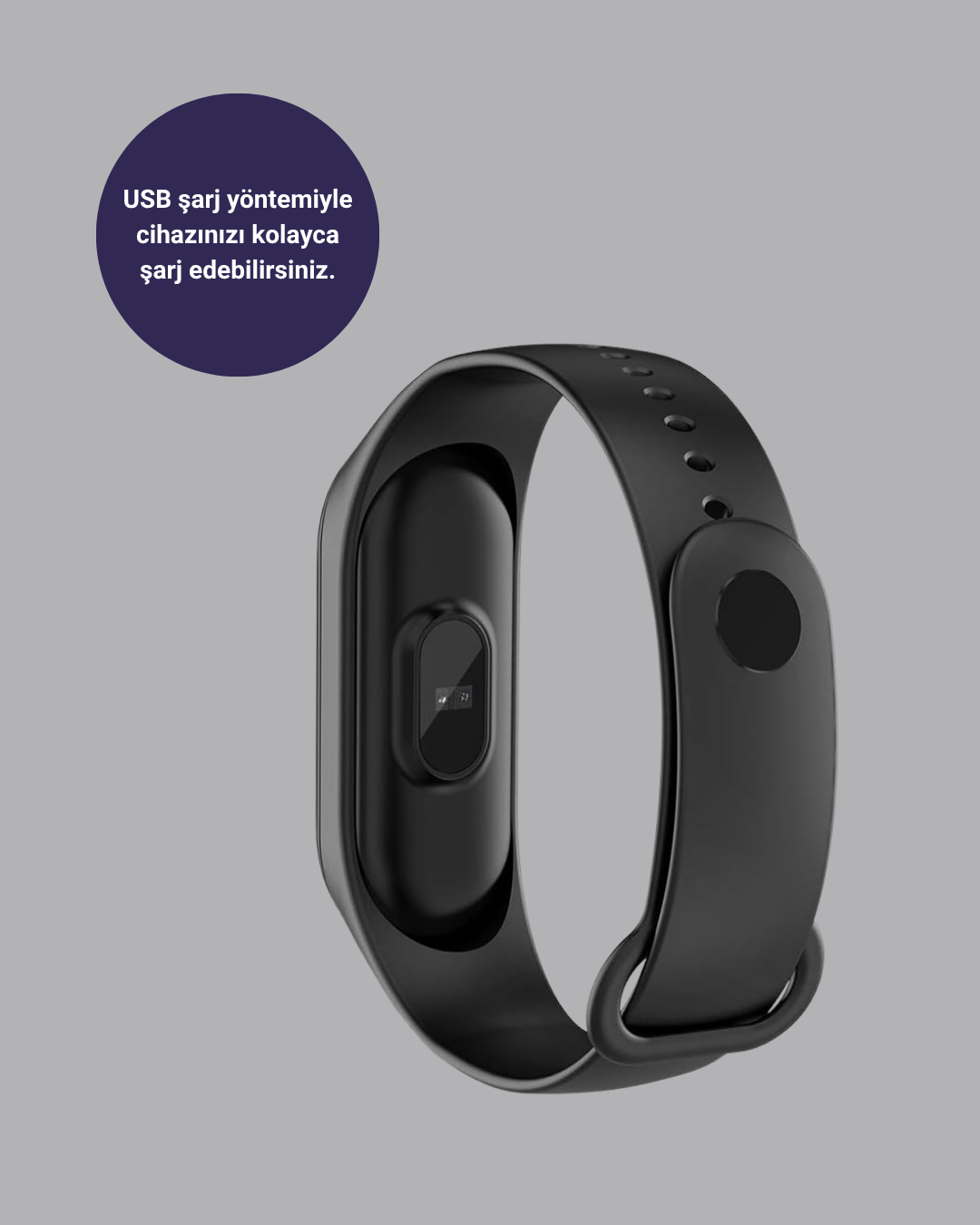 Akıllı Bileklik 0.96 İnç Ekran Kalp Atışlı Kan Basınçlı IP67 Suya Dayanıklı - Görsel 3