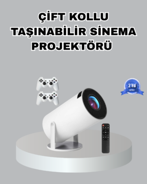 Taşınabilir Projeksiyon Cihazı 4K Destekli Wi-Fi Kablosuz Ekran Yansıtma