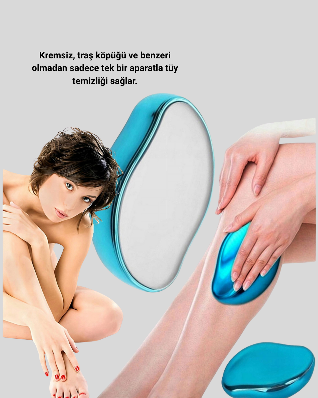Kristal Epilatör Tüy Alma Aparatı Topuk ve Ölü Deri İçin Uygun - Görsel 3