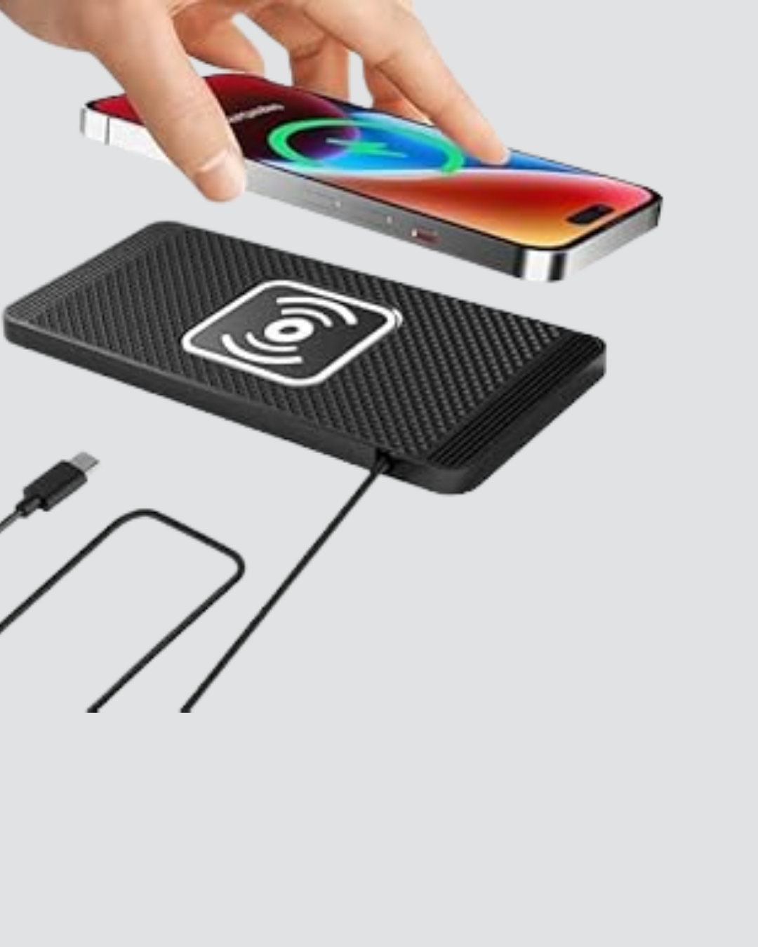 Manyetik Şarj Pedi 7.5W 10W 15W Hızlı Şarj Kaymaz Tabanlı - Görsel 2