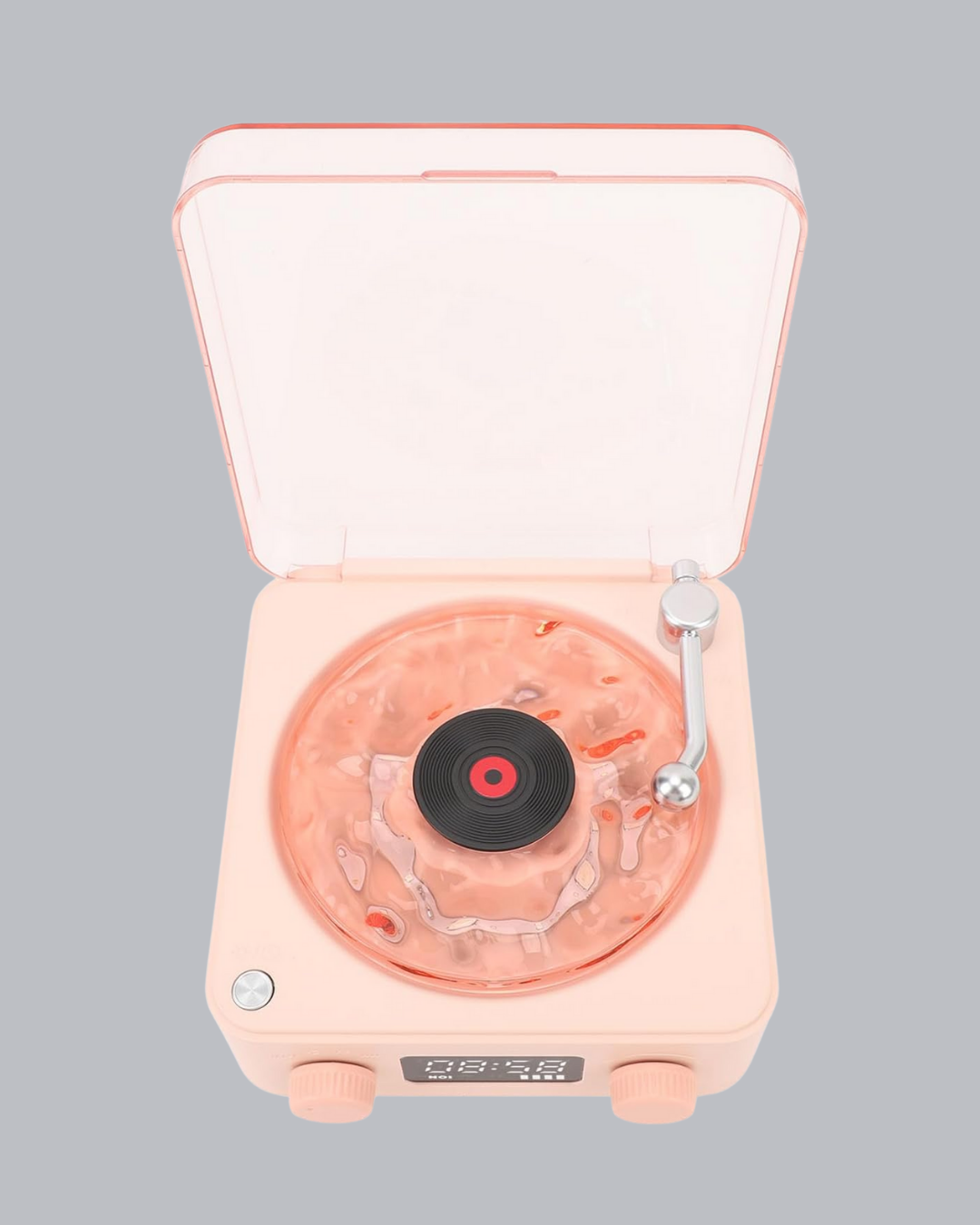 Gece Lambası Stereo Bluetooth Hoparlör Dijital Saat Su Dalgası Efektli 3-ü-1 Cihaz - Görsel 2