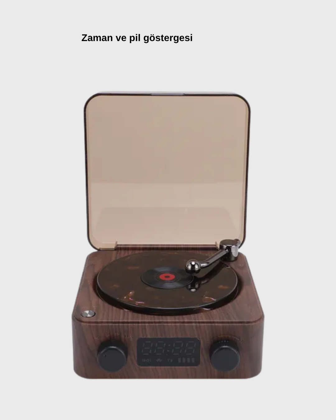 Gece Lambası Bluetooth Hoparlör Dijital Saat Çok Fonksiyonlu Su Dalgası Işıklı - Görsel 5