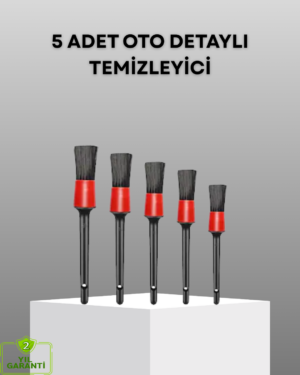 5 Parça Detay Temizlik Fırçası Seti Jant Motor Havalandırma İç Dış Temizlik