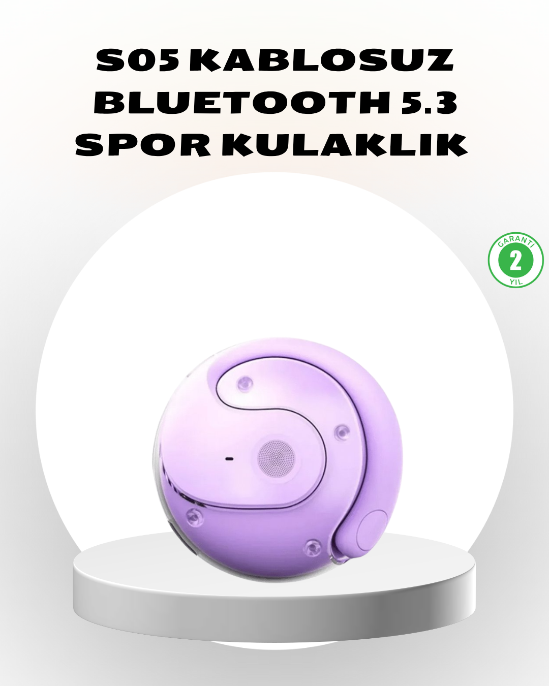 S05 Kablosuz Kulaklık Bluetooth 5.3 IPX4 Su Geçirmez Stereo Ses Otomatik Bağlantı