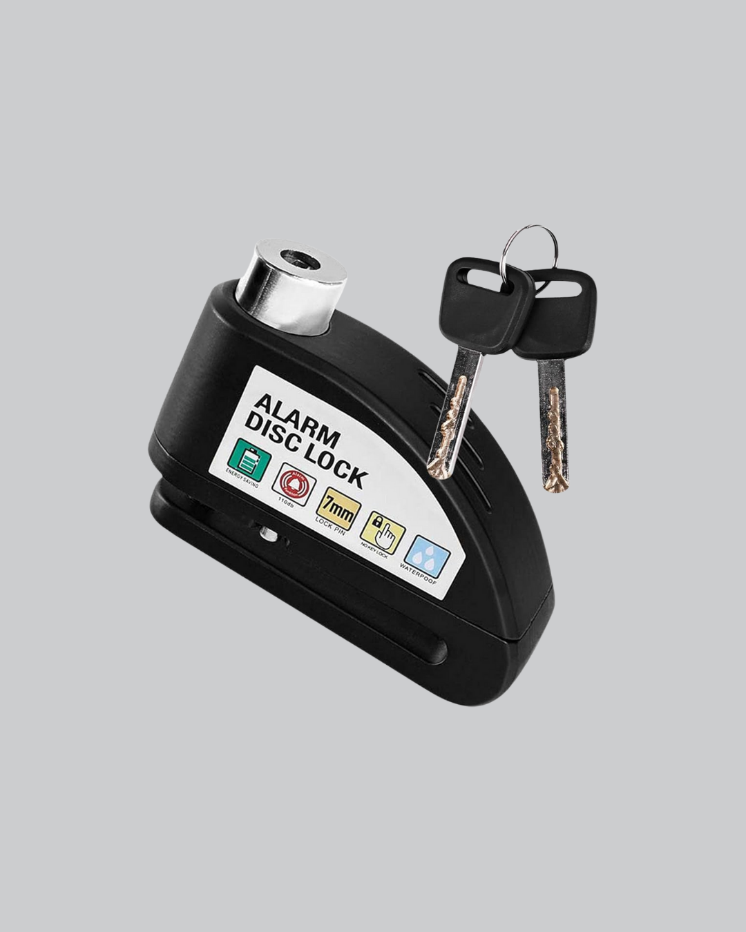 110 dB Alarmlı Disk Fren Kilidi Su Geçirmez Çelik Gövde Motosiklet Güvenlik - Görsel 2