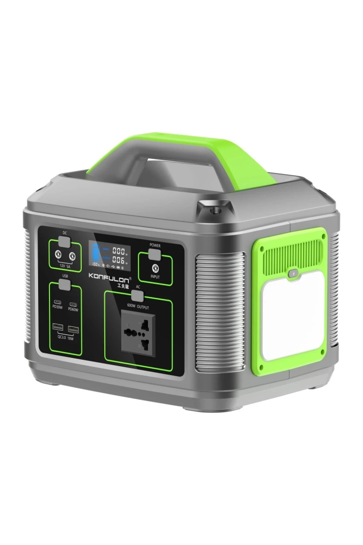 CN05 Powerbank 600W 128.000 mAh Kamp Şarj 60W PD - Siyah-(5796)