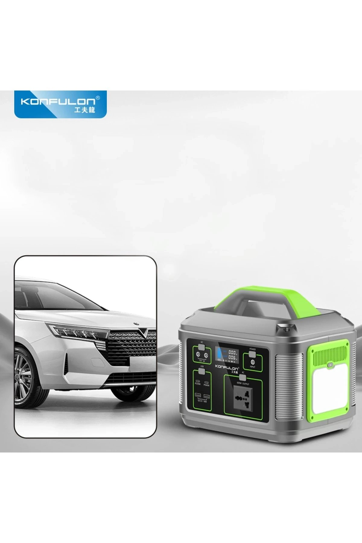 CN05 Powerbank 600W 128.000 mAh Kamp Şarj 60W PD - Siyah-(5796) - Görsel 2