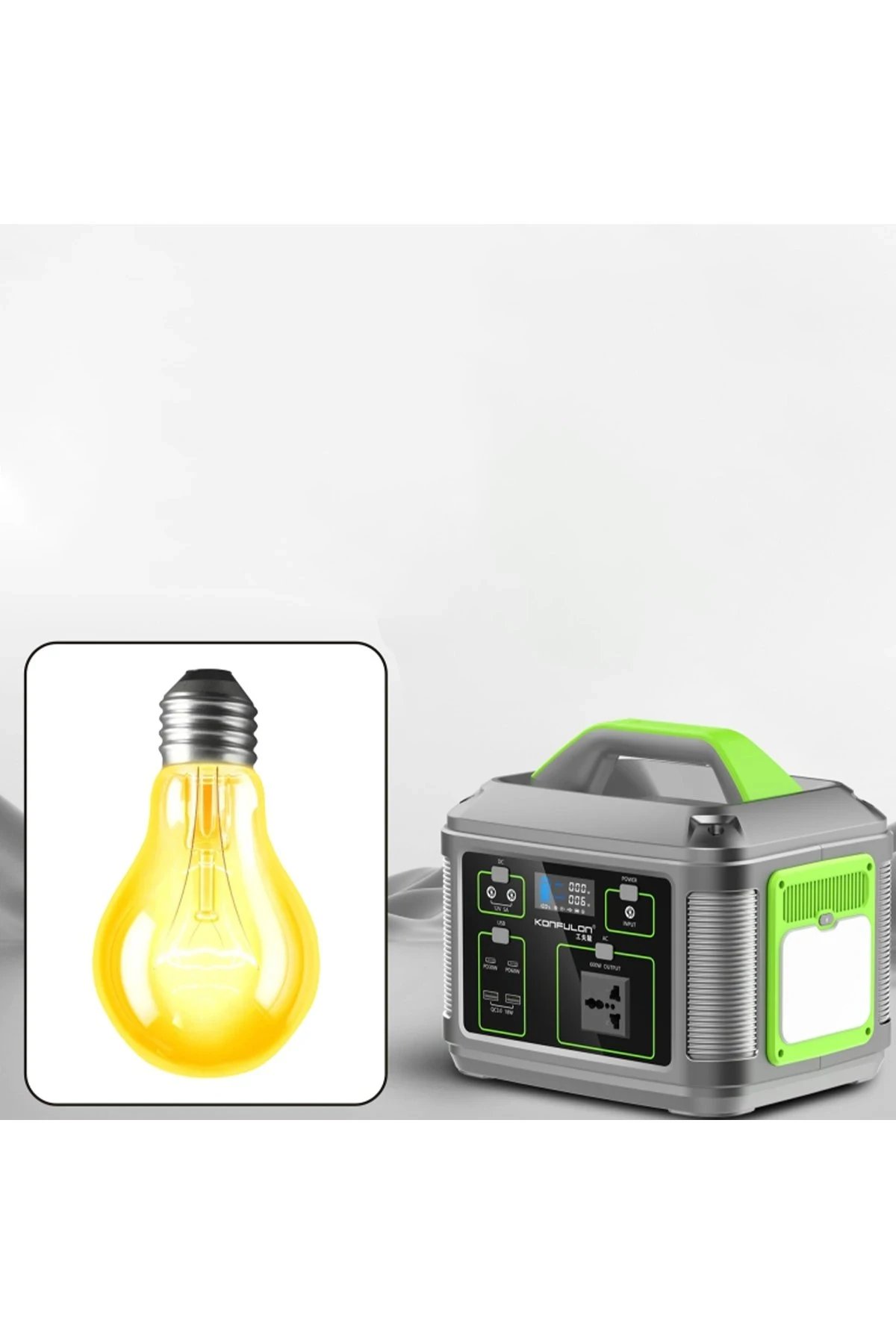 CN05 Powerbank 600W 128.000 mAh Kamp Şarj 60W PD - Siyah-(5796) - Görsel 3