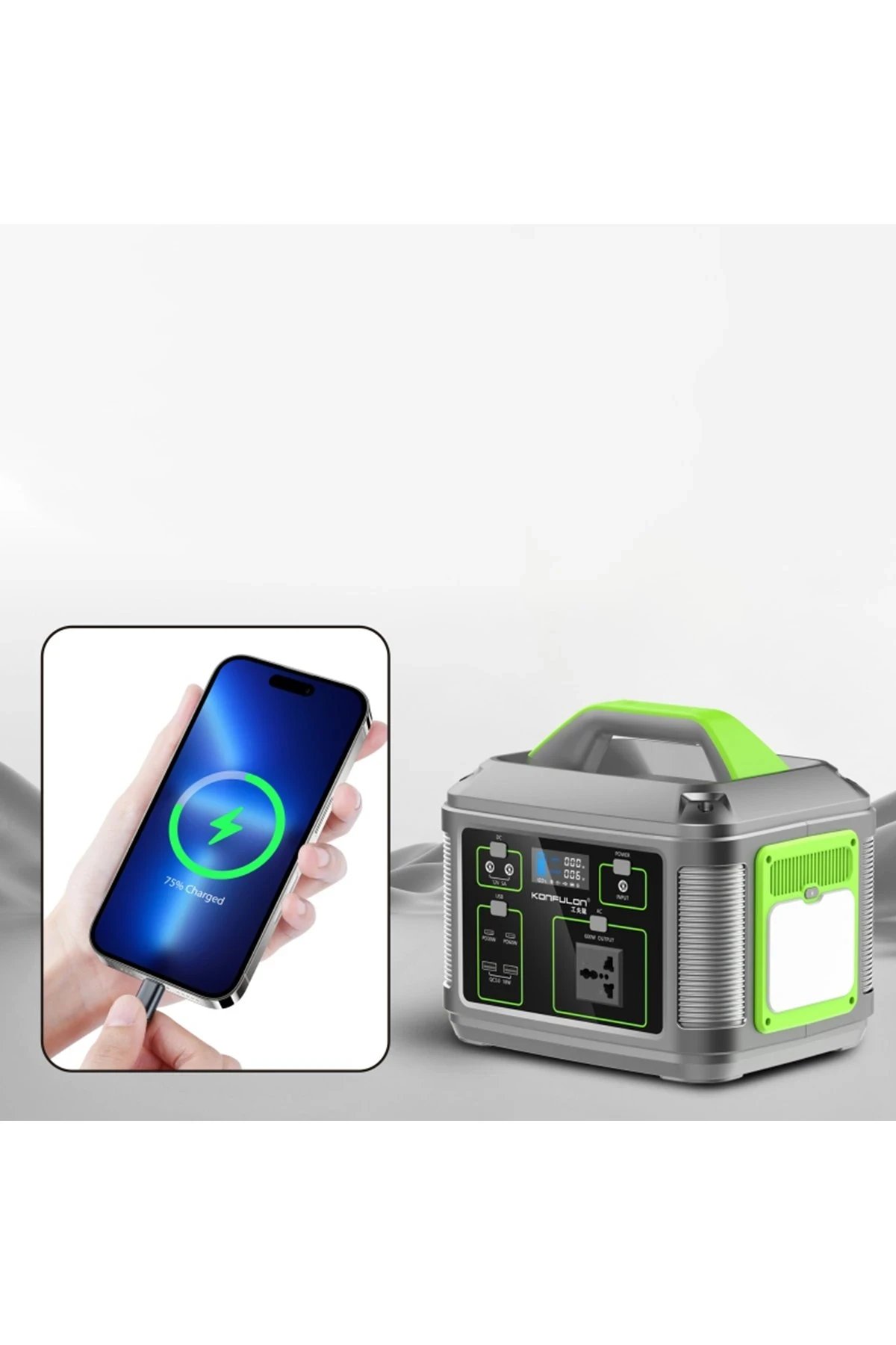 CN05 Powerbank 600W 128.000 mAh Kamp Şarj 60W PD - Siyah-(5796) - Görsel 4