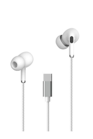 INA16 Type-C Kablolu Kulak İçi Kulaklık - Beyaz-(5796)