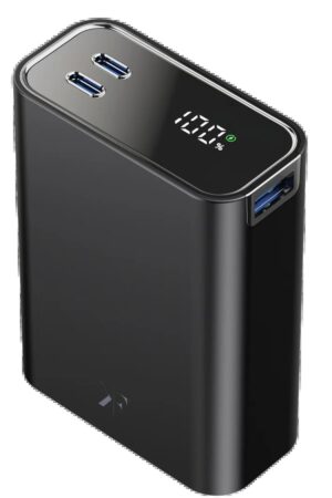 PW501 20.000 mAh Dijital Göstergeli 2 Adet 45W Type-C ve 22.5W USB Çıkışlı Şarj PD Hızlı Şarj Magsafe Powerbank - Siyah-(5796)