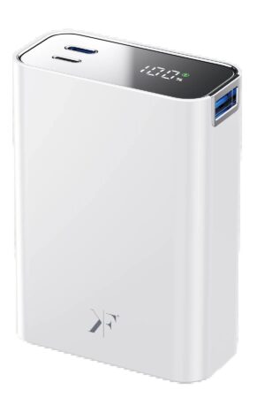 PW501 20.000 mAh Dijital Göstergeli 2 Adet 45W Type-C ve 22.5W USB Çıkışlı Şarj PD Hızlı Şarj Magsafe Powerbank - Beyaz-(5796)