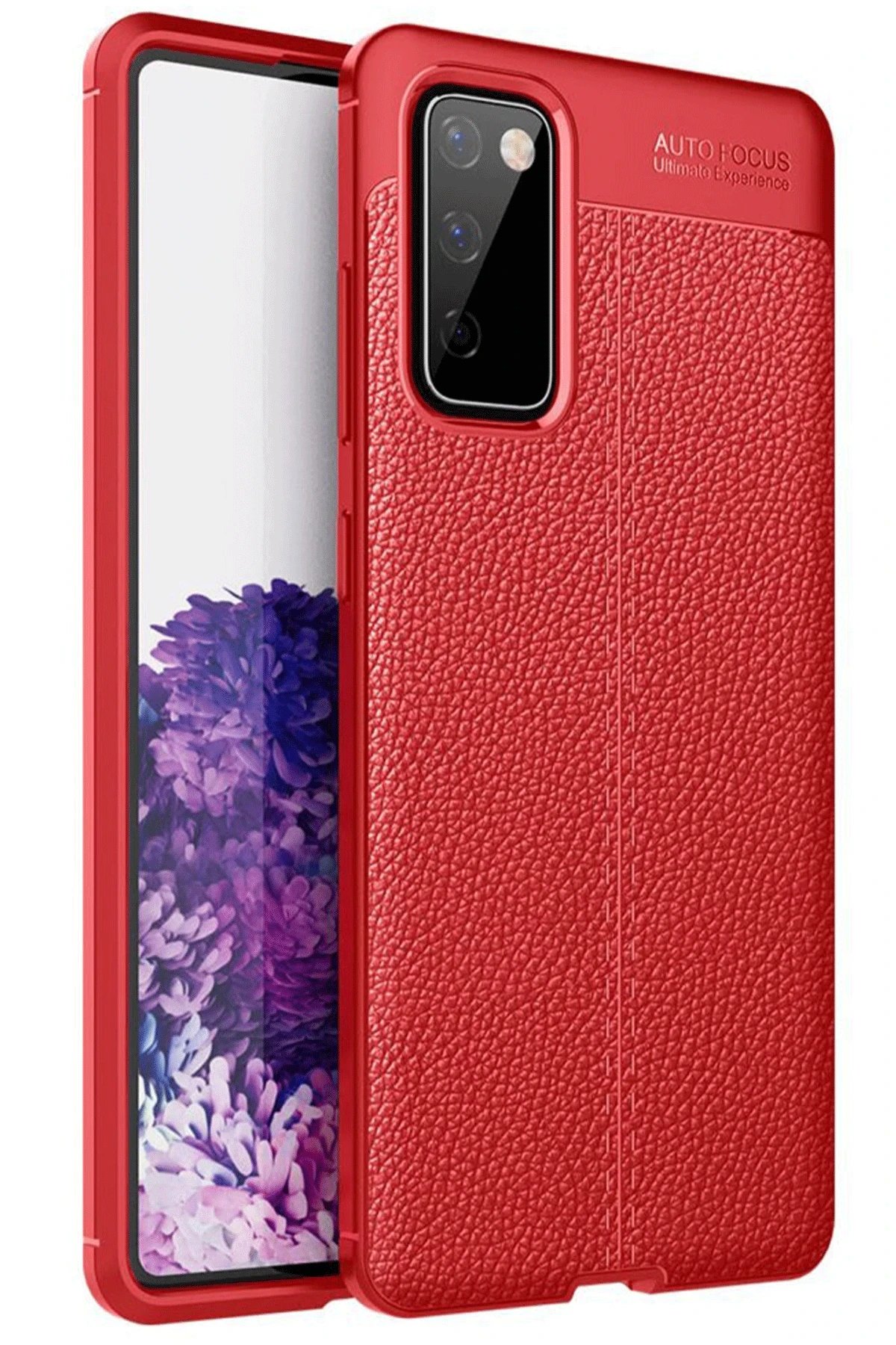 Samsung Galaxy S20 FE Kılıf Auto Focus Kapak - Kırmızı-(5796) - Görsel 2
