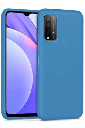 Xiaomi Redmi 9T Kılıf Nano içi Kadife Silikon - Mavi-(5796)