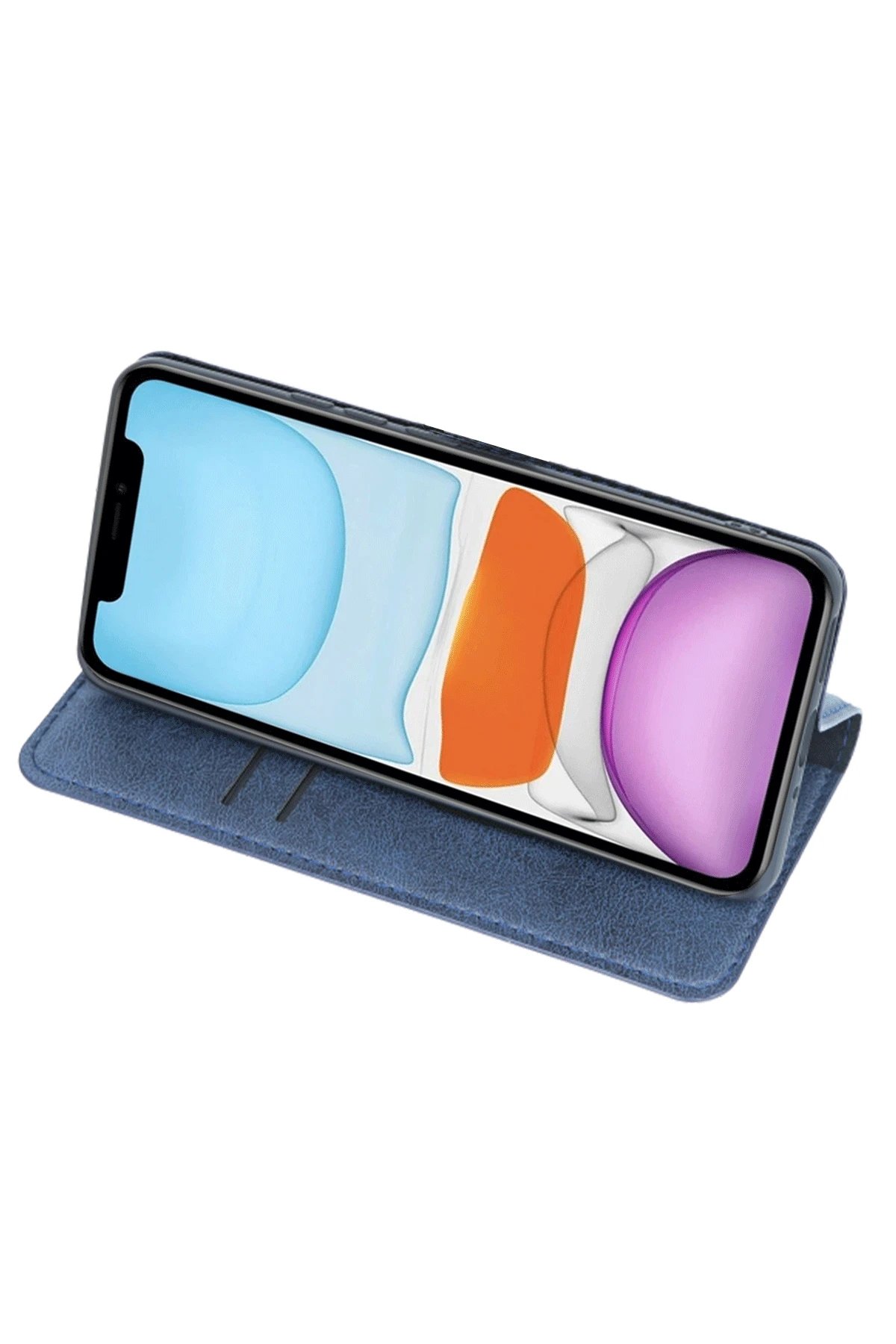 iPhone 11 Kılıf Trend S Plus Kapaklı Kılıf - Siyah-(5796) - Görsel 2