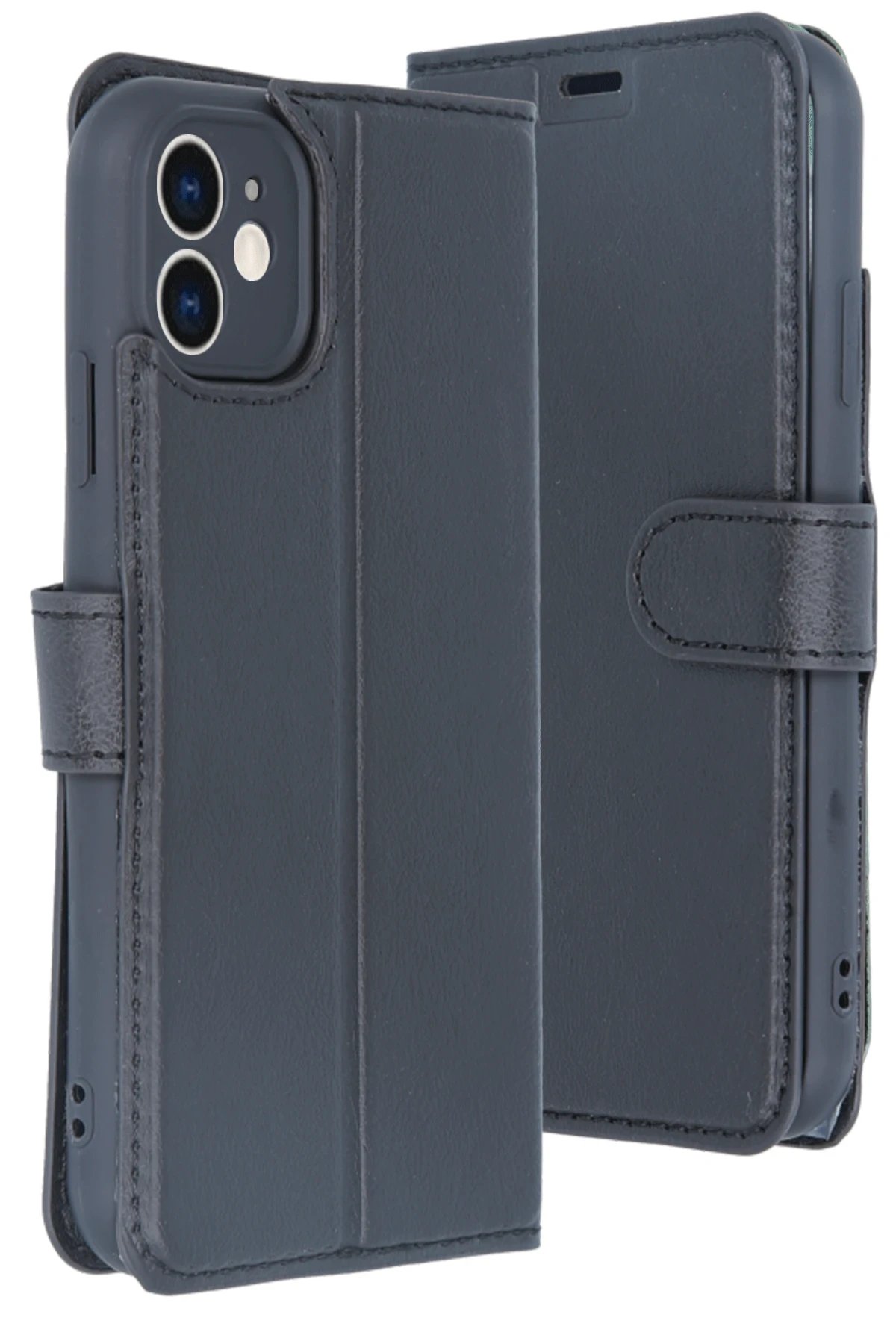 iPhone 11 Kılıf Trend S Plus Kapaklı Kılıf - Siyah-(5796) - Görsel 4