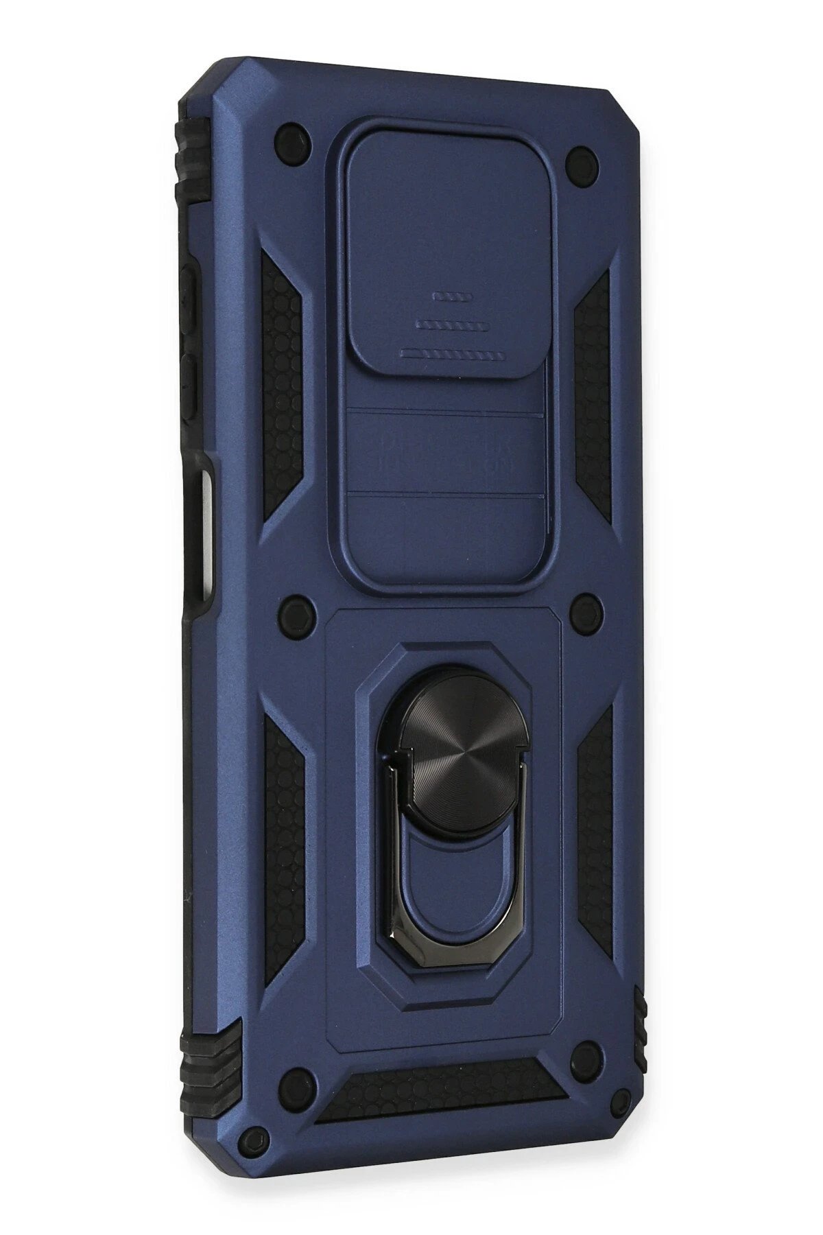 Xiaomi Pocophone X3 Kılıf Pars Lens Yüzüklü Silikon - Lacivert-(5796) - Görsel 2