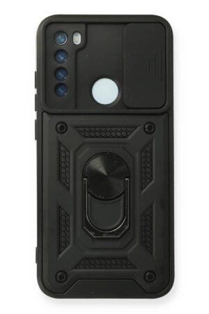 Xiaomi Redmi Note 8 Kılıf Pars Lens Yüzüklü Silikon - Siyah-(5796)