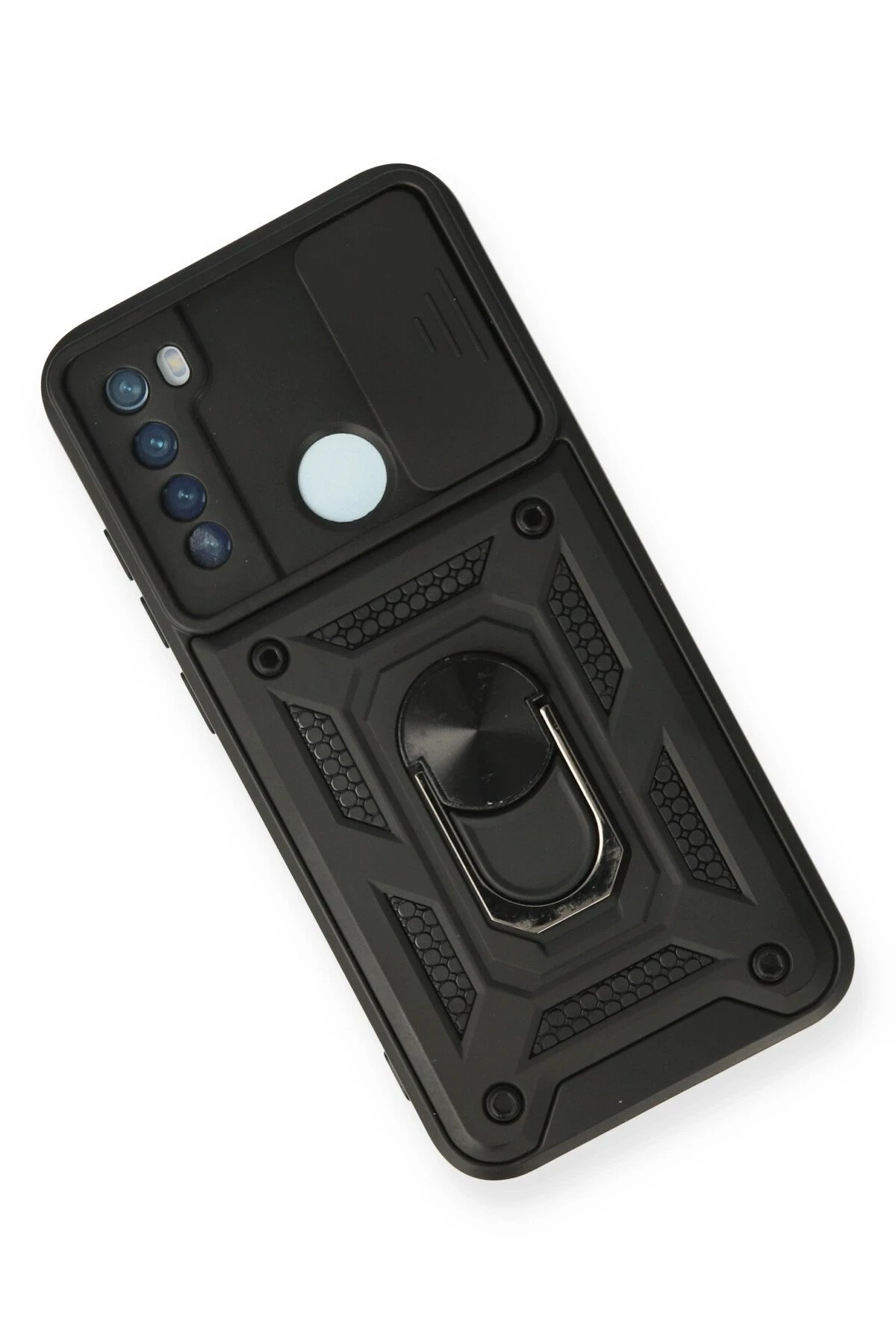 Xiaomi Redmi Note 8 Kılıf Pars Lens Yüzüklü Silikon - Siyah-(5796) - Görsel 3