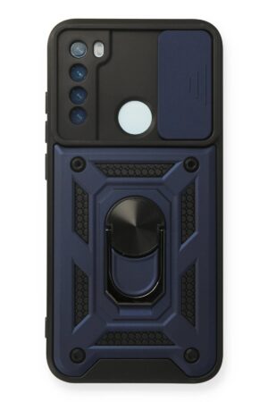 Xiaomi Redmi Note 8 Kılıf Pars Lens Yüzüklü Silikon - Lacivert-(5796)