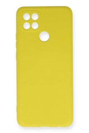 Oppo A15 Kılıf Nano içi Kadife Silikon - Sarı-(5796)