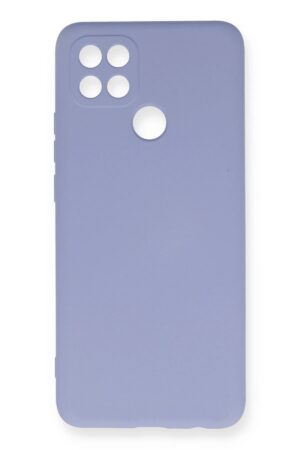 Oppo A15 Kılıf Nano içi Kadife Silikon - Lila-(5796)