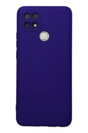 Oppo A15 Kılıf Nano içi Kadife Silikon - Mor-(5796)