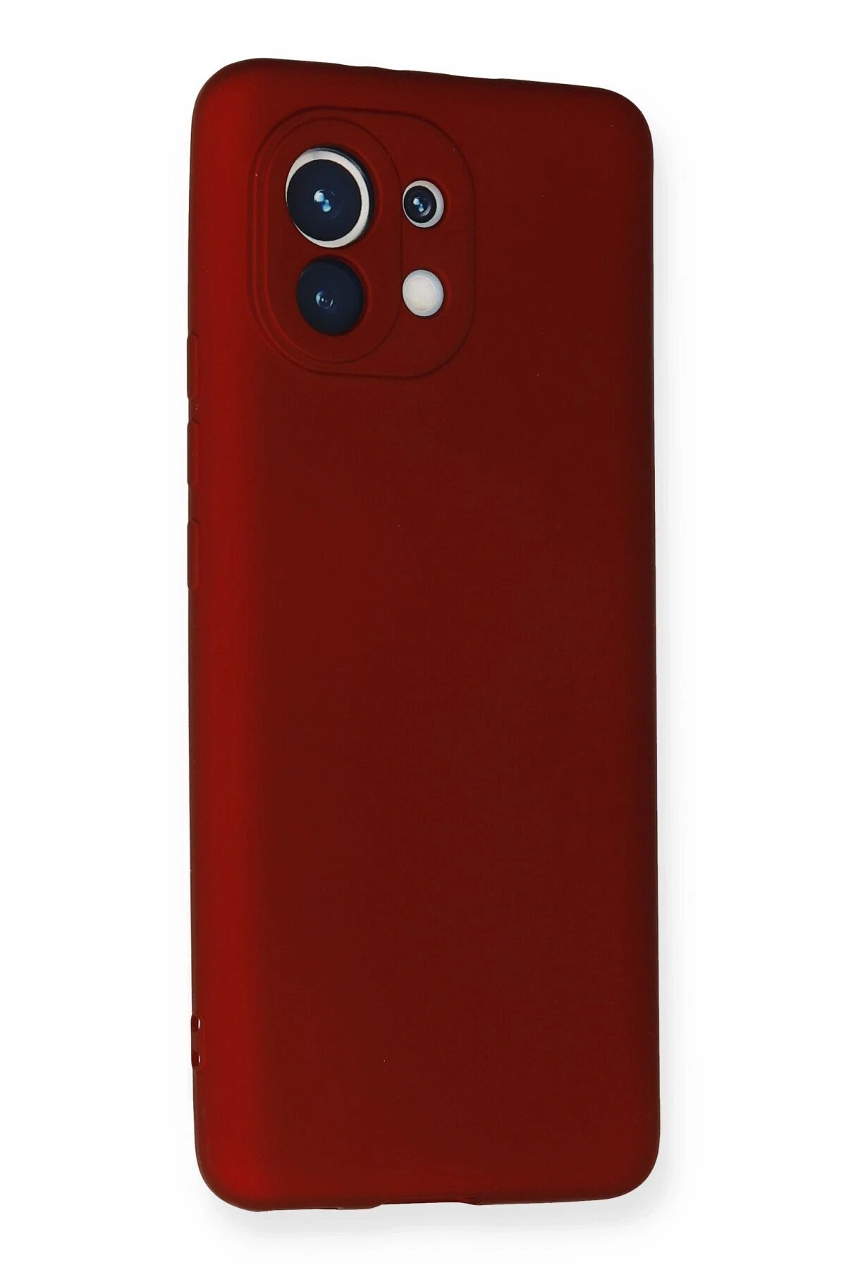Xiaomi Mi 11 Kılıf First Silikon - Bordo-(5796) - Görsel 2