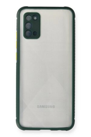 Samsung Galaxy A02S Kılıf Miami Şeffaf Silikon - Koyu Yeşil-(5796)