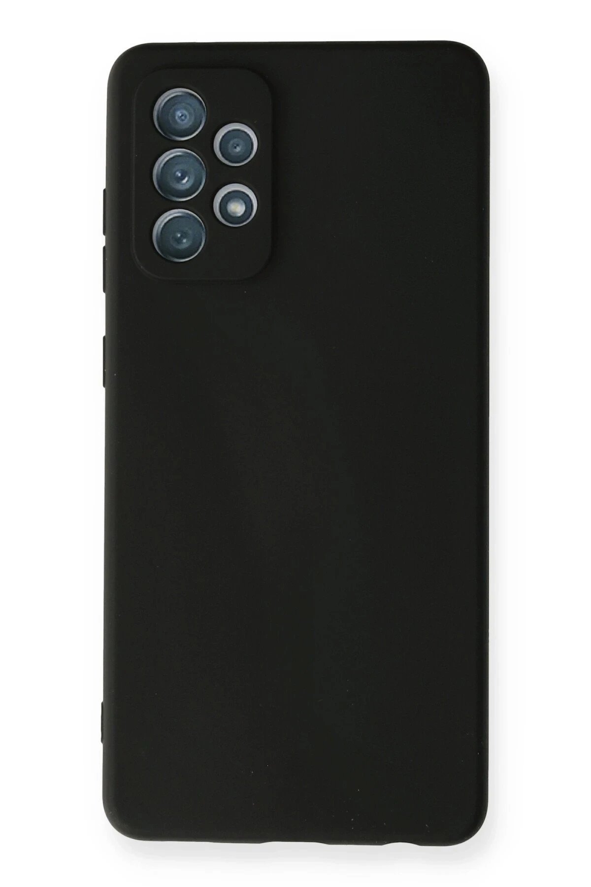 Samsung Galaxy A72 Kılıf Nano içi Kadife Silikon - Siyah-(5796)