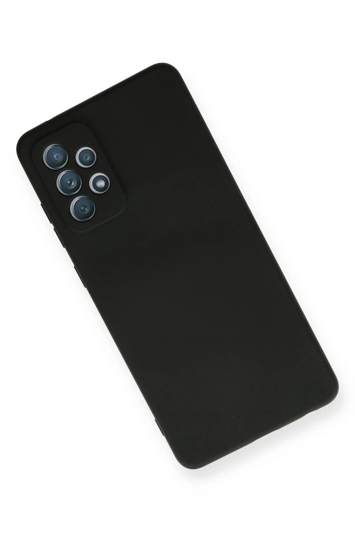 Samsung Galaxy A72 Kılıf Nano içi Kadife Silikon - Siyah-(5796) - Görsel 3