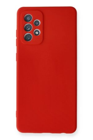 Samsung Galaxy A72 Kılıf Nano içi Kadife Silikon - Kırmızı-(5796)