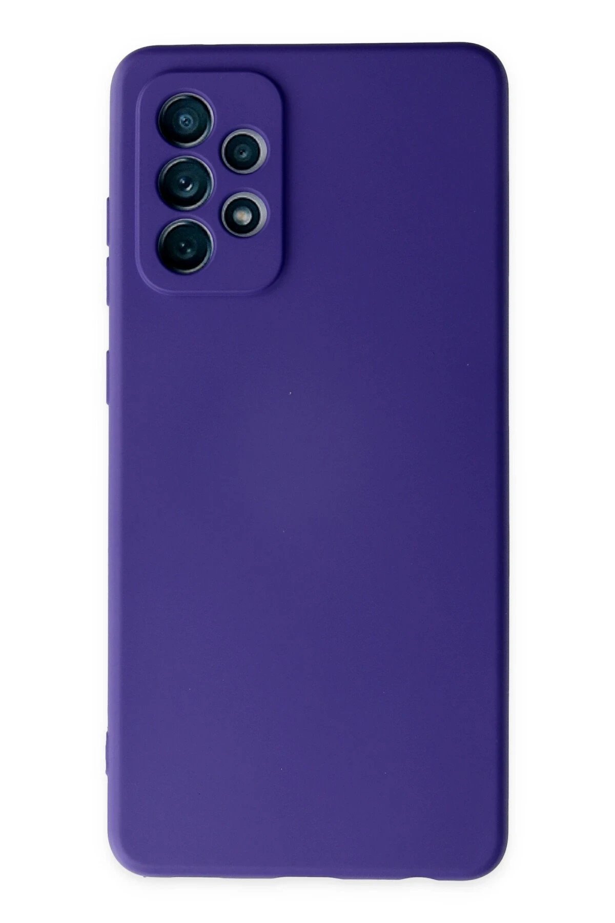 Samsung Galaxy A72 Kılıf Nano içi Kadife Silikon - Mor-(5796)