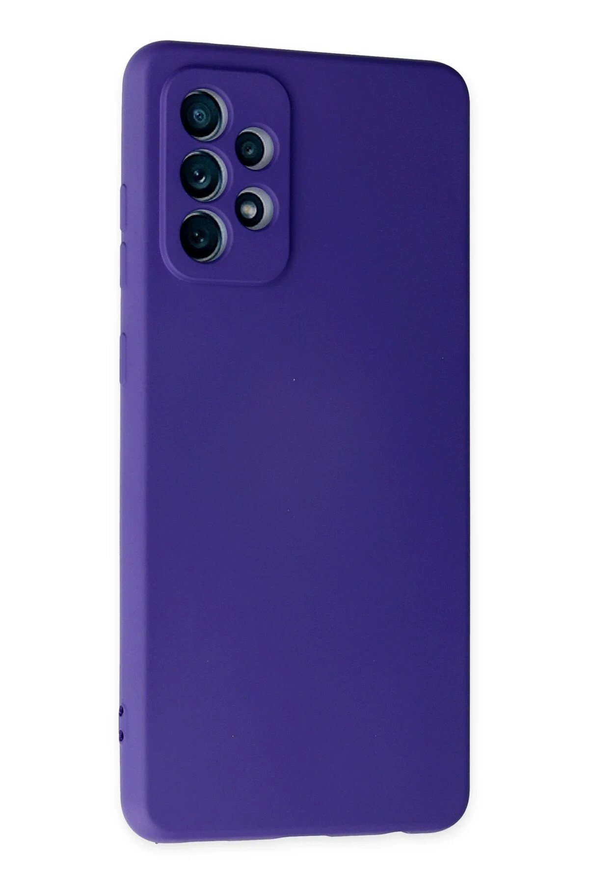 Samsung Galaxy A72 Kılıf Nano içi Kadife Silikon - Mor-(5796) - Görsel 2