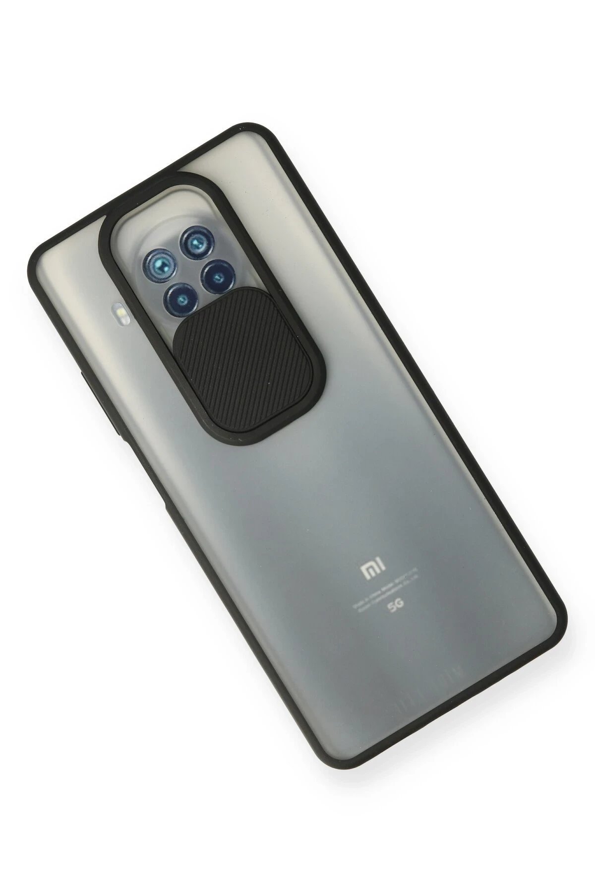 Xiaomi Mi 10T Lite Kılıf Palm Buzlu Kamera Sürgülü Silikon - Siyah-(5796) - Görsel 3