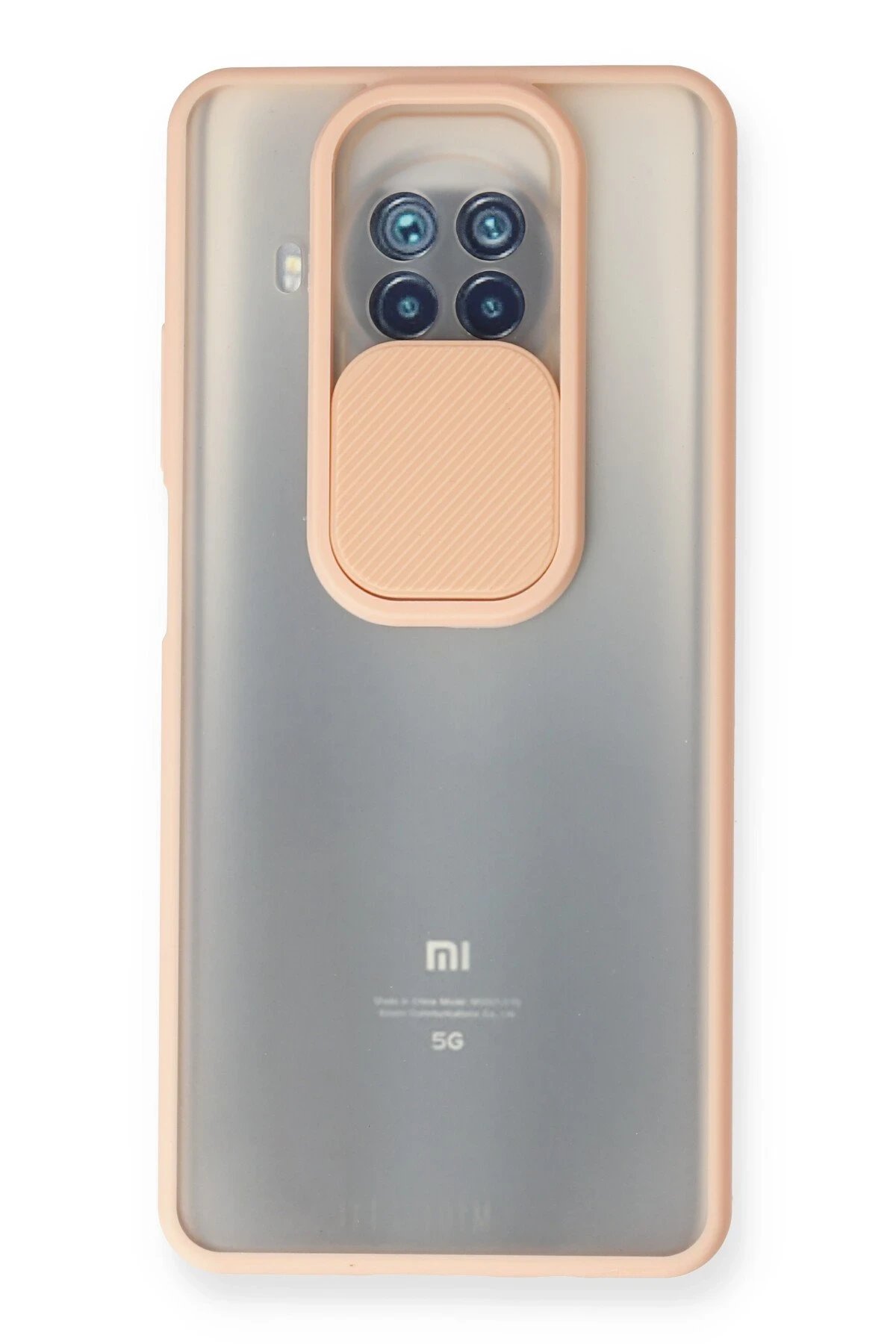 Xiaomi Mi 10T Lite Kılıf Palm Buzlu Kamera Sürgülü Silikon - Pembe-(5796)