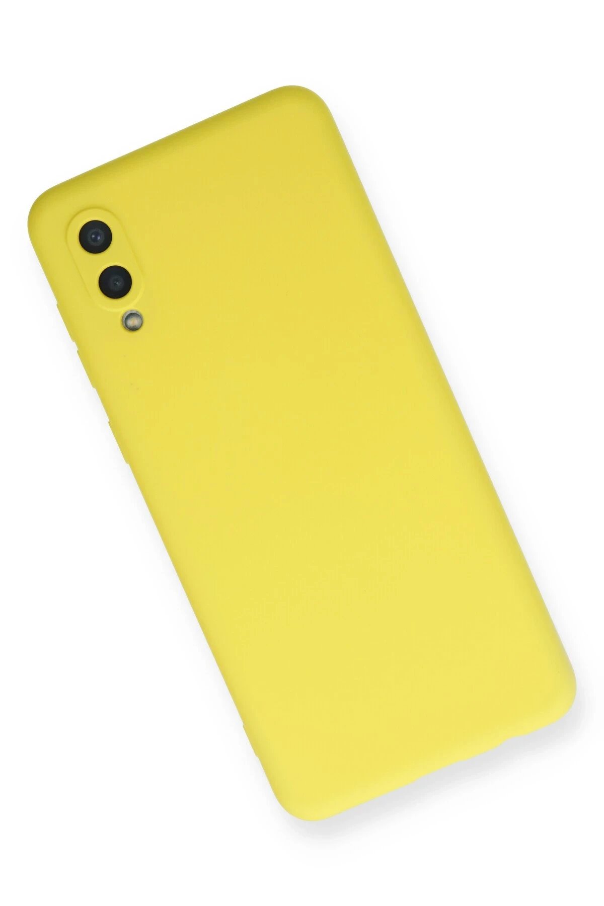 Samsung Galaxy A02 Kılıf Nano içi Kadife Silikon - Sarı-(5796) - Görsel 3