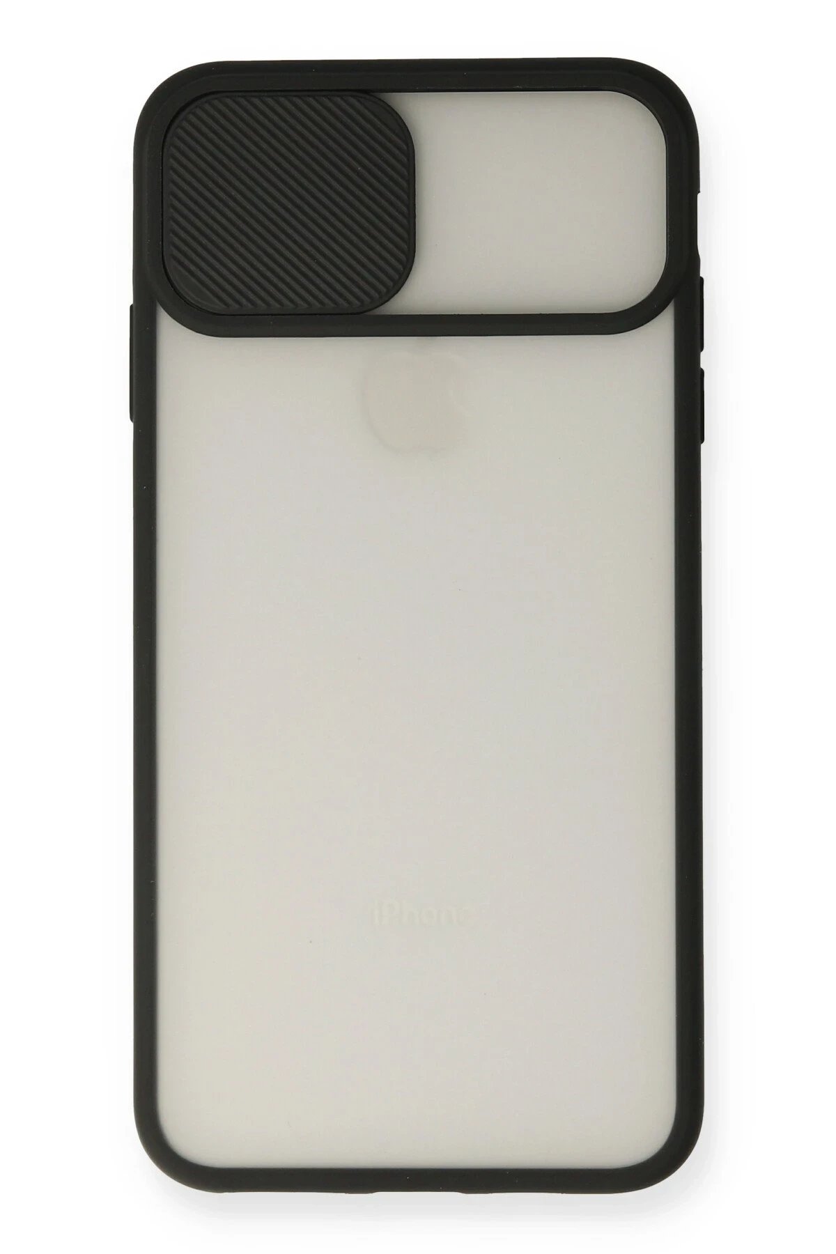 iPhone XS Max Kılıf Palm Buzlu Kamera Sürgülü Silikon - Siyah-(5796) - Görsel 2