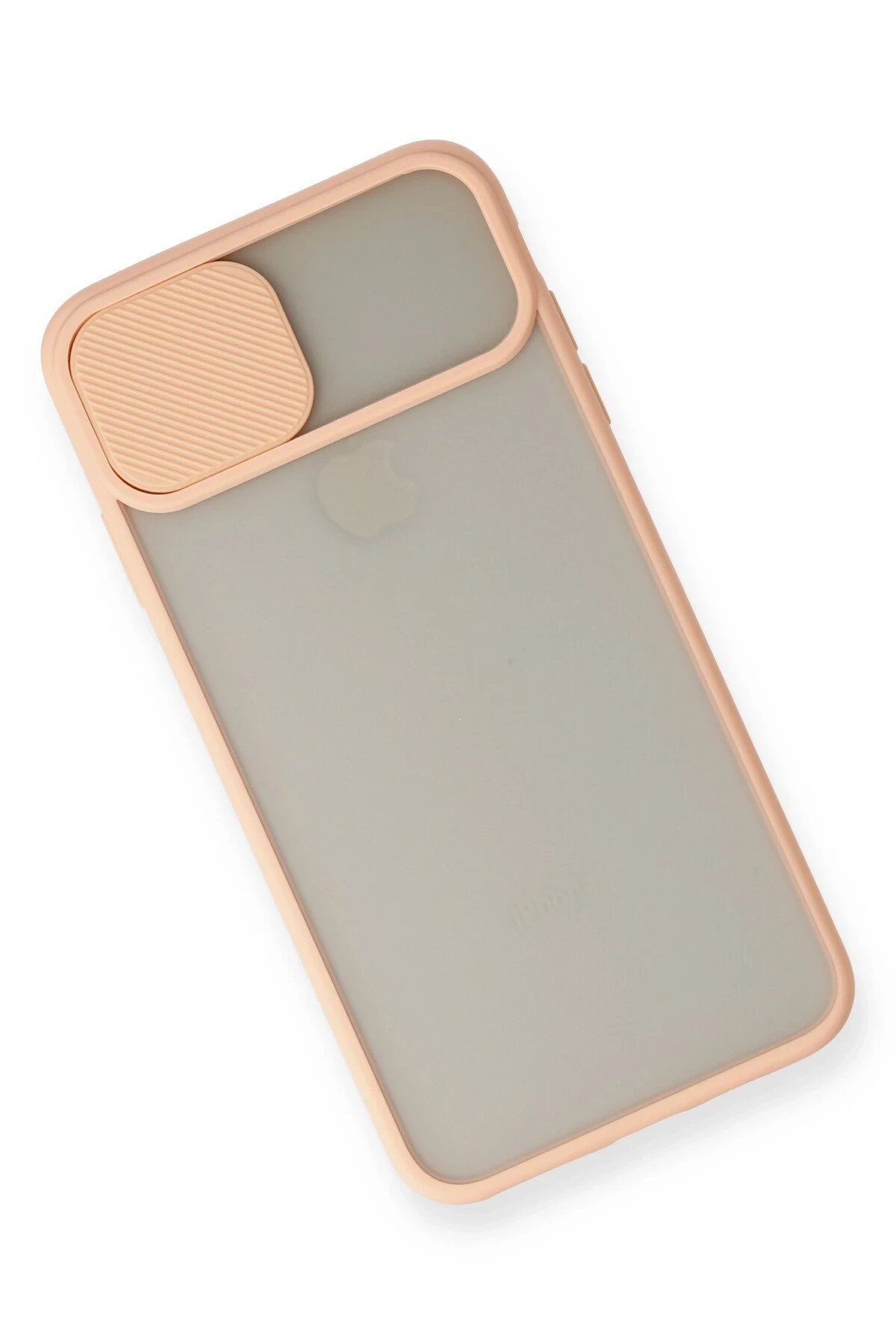 iPhone XS Max Kılıf Palm Buzlu Kamera Sürgülü Silikon - Pembe-(5796) - Görsel 3