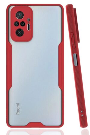 Xiaomi Redmi Note 10 Pro Kılıf Platin Silikon - Kırmızı-(5796)
