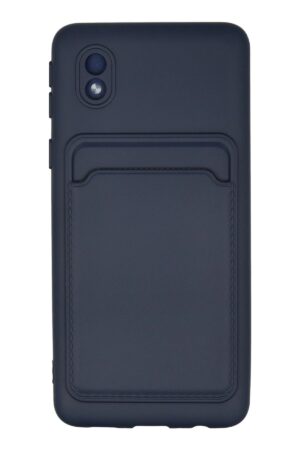 Samsung Galaxy A01 Core Kılıf Kelvin Kartvizitli Silikon - Lacivert-(5796)