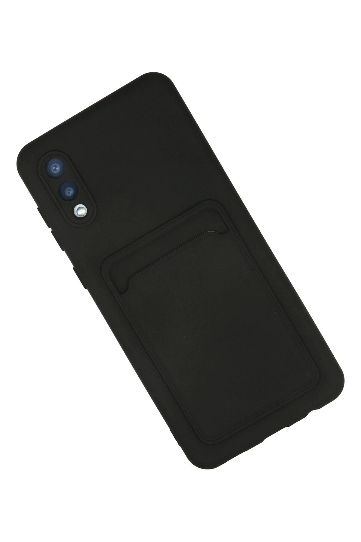 Samsung Galaxy A02 Kılıf Kelvin Kartvizitli Silikon - Siyah-(5796) - Görsel 2