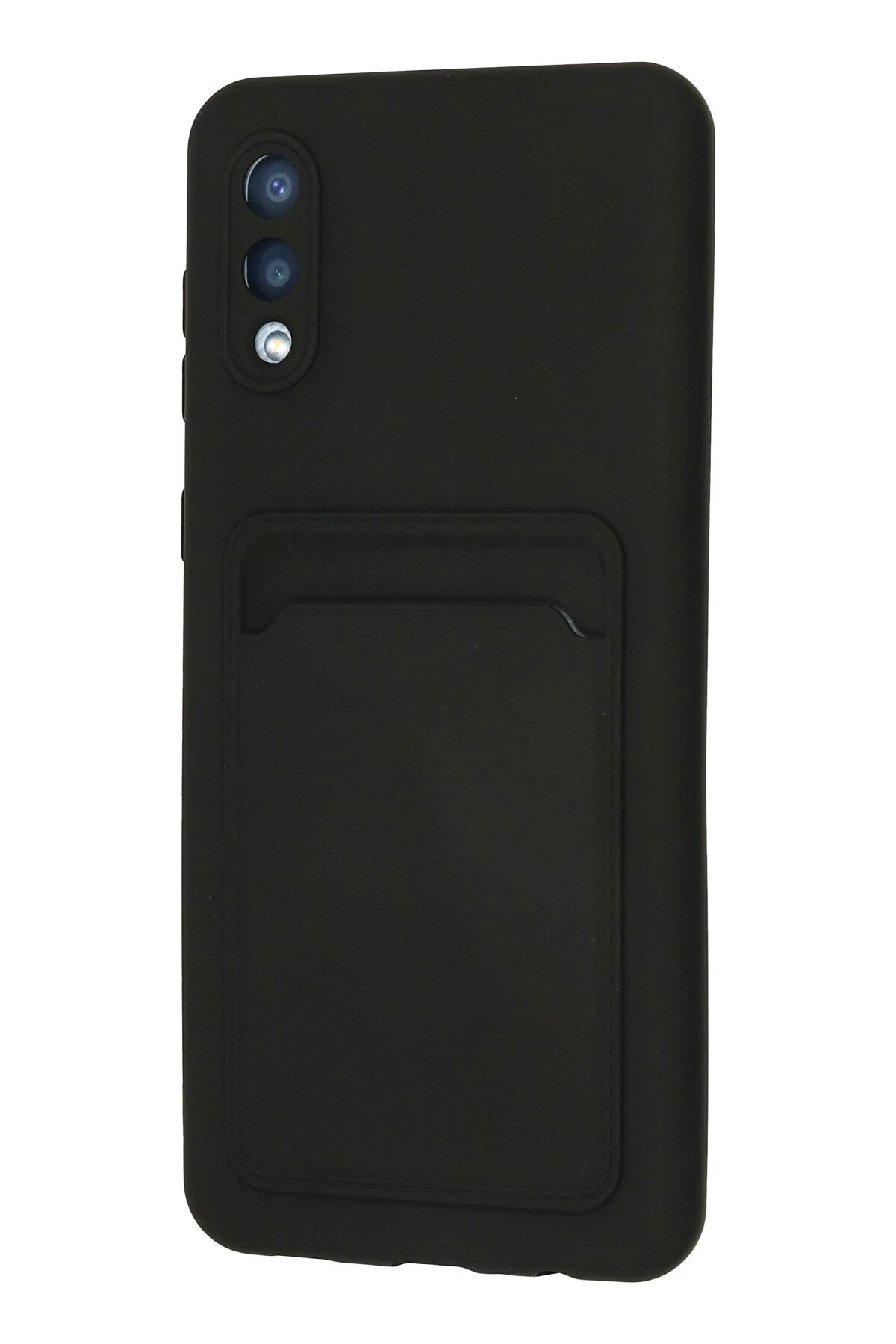 Samsung Galaxy A02 Kılıf Kelvin Kartvizitli Silikon - Siyah-(5796) - Görsel 3