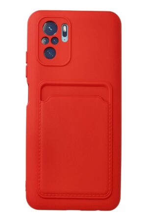 Xiaomi Redmi Note 10S Kılıf Kelvin Kartvizitli Silikon - Kırmızı-(5796)