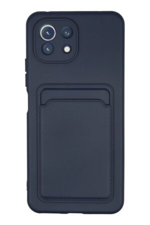Xiaomi Mi 11 Kılıf Kelvin Kartvizitli Silikon - Lacivert-(5796)
