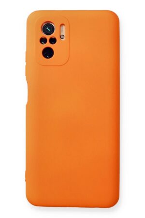 Xiaomi Redmi Note 10 Kılıf Nano içi Kadife Silikon - Turuncu-(5796)